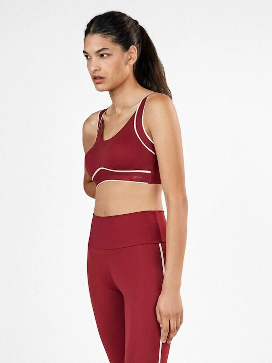 Дамско Спортно Бюстие Garnet Red с Леко Подплатяване