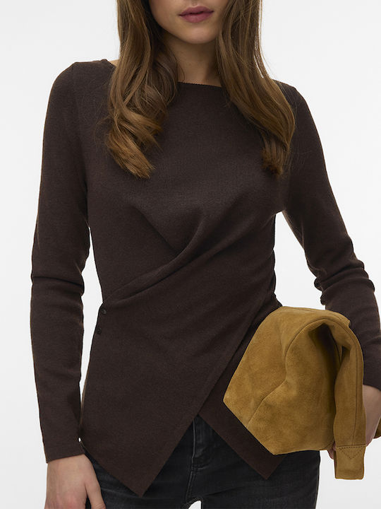 Vero Moda Vmsiena Damenpullover Dunkelbraun