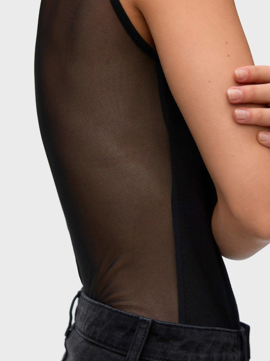 Vero Moda North Sleeveless Bodystocking Black Tops Female Black 10353427