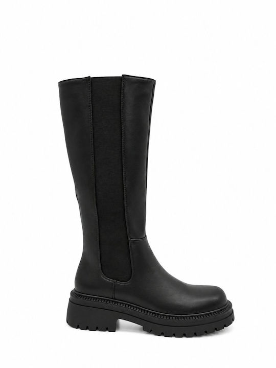 Women's Boots with Elastic Brown