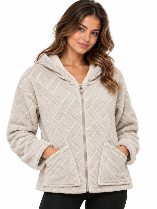 Passion Damen-Winterrobe in Ecru (Eis)