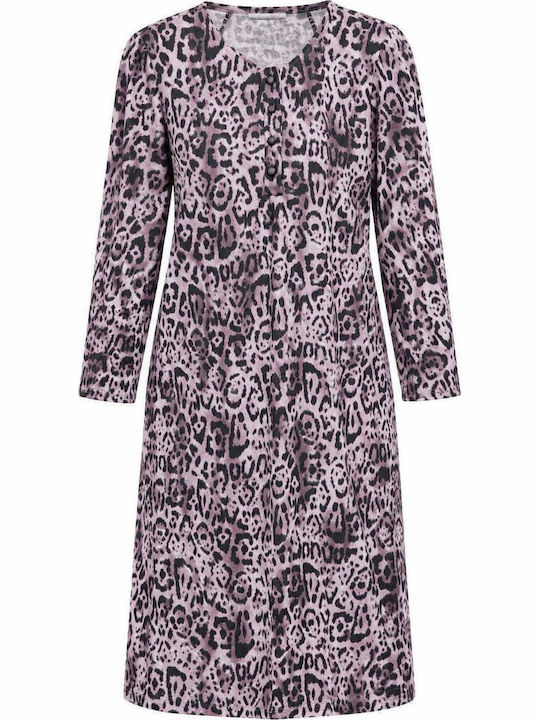 Passion Winterliches Damen-Nachthemd Lila