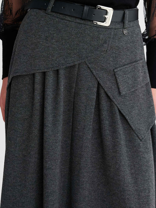 Fustă Maxi Gri