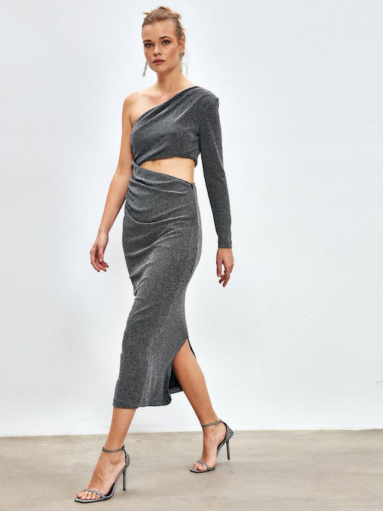Midi-Kleid Grau