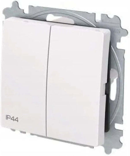 Abb Waterproof Recessed Wall Switch Two-Way White