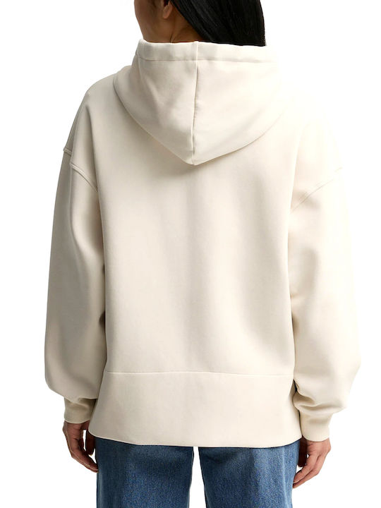 Barbour Delilah Long Women's Hooded Sweatshirt Cardigan Light Beige