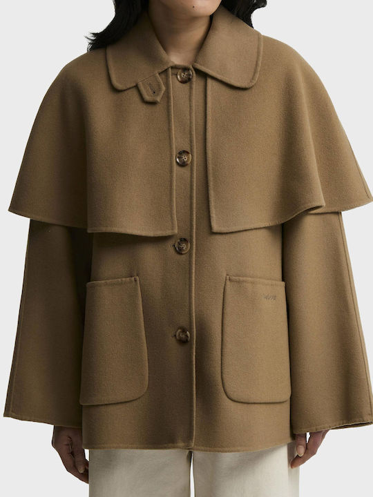 Aggy Wool Women's Cape Beige