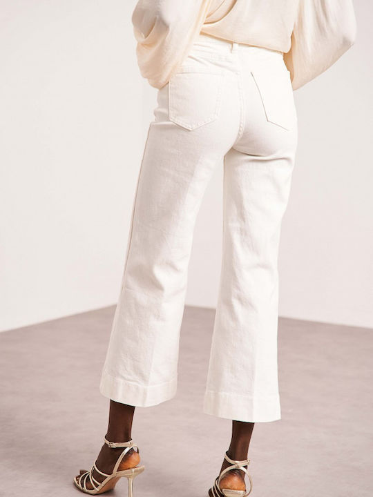 Women's Flared White Jeans