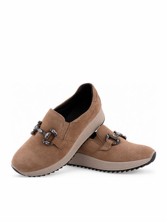 Ανατομικά Γυναικεία Slip-On Καφέ