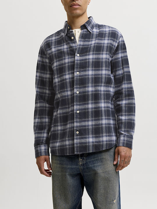 Jack & Jones Jjefield Βαμβακερό Πουκάμισο Regular Fit Navy Blazer Navyblue