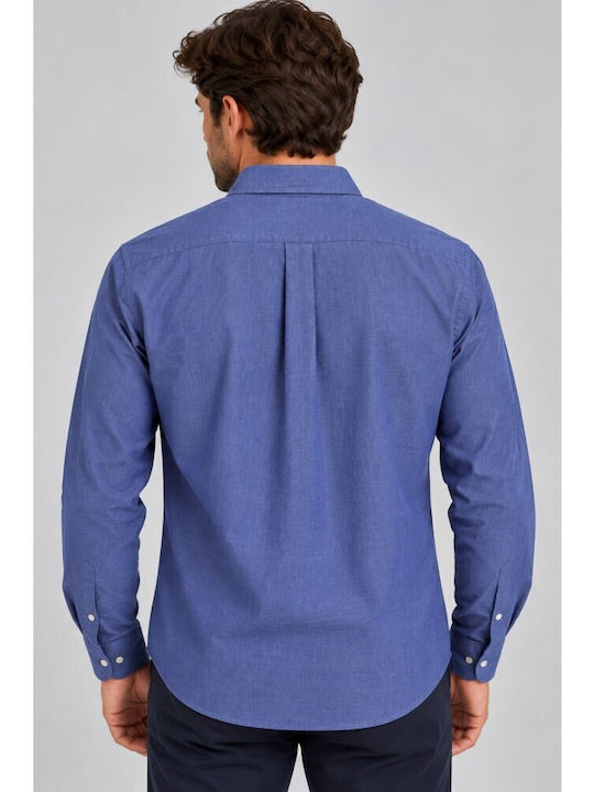 Langärmeliges Hemd mit normaler Passform Blue
