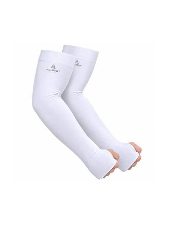 AGVpro Ice Silk Sleeve Kühlarme Sonnenschutz UVPF 50+ Weiß Einheitsgröße