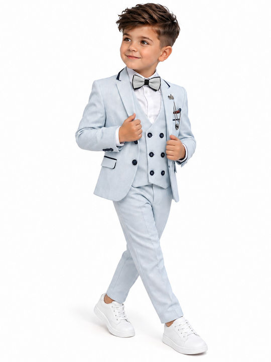 TakTakBaby Grey Baptism Suit for Boy 5 Pieces