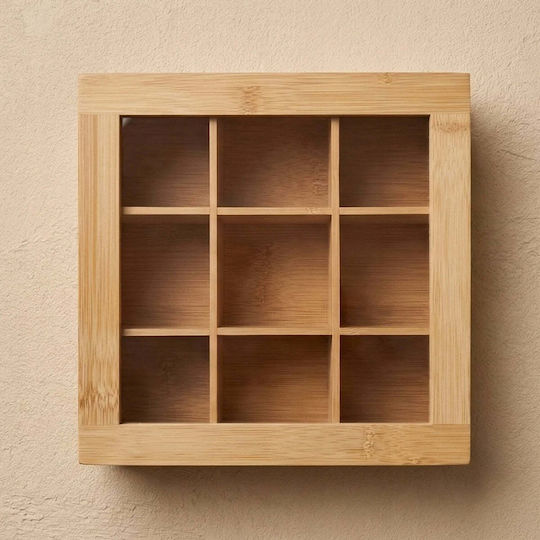 Excellent Houseware Кутия за Чай с Капак Дървена
