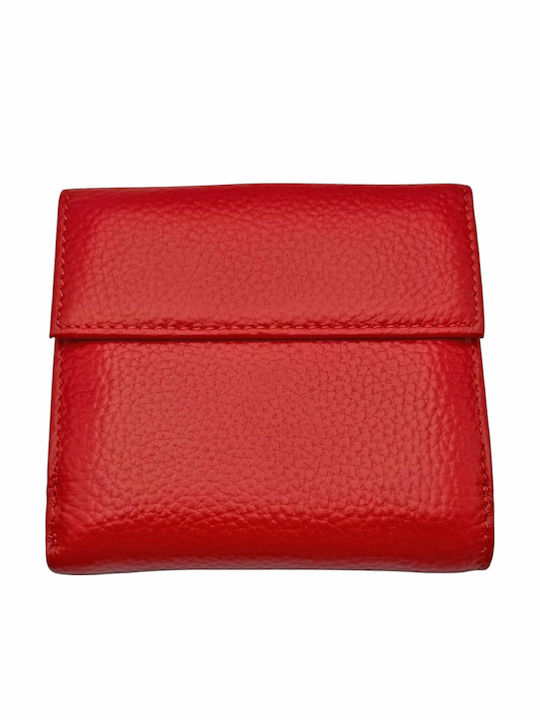 Small Leather Women's Travel Wallet with RFID Red