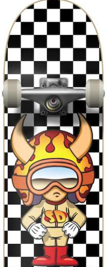 Speed Demons Skate Hot Shot Checkers Skateboard-uri complete Shortboard Negru