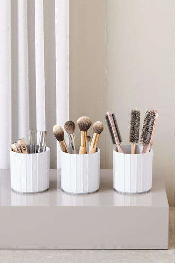 SteweHome Cutie de Organizare a Cosmeticelor cu Separatoare Albă 3 Bucăți