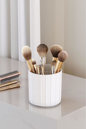SteweHome Cutie de Organizare a Cosmeticelor cu Separatoare Albă 3 Bucăți
