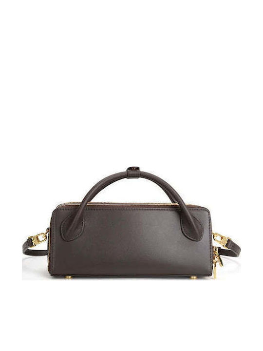 Braune Tote-Damentasche aus Leder