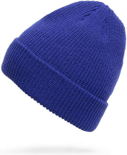 Full Stone Beanie Women's Beanie with Rib Knit in Blue