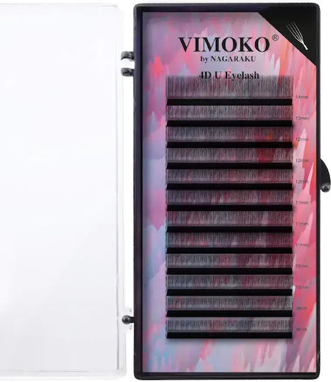Eyelash Extensions Mix 4d U 0.07 Premade Vimoko By Nagaraku 8-14 Mm