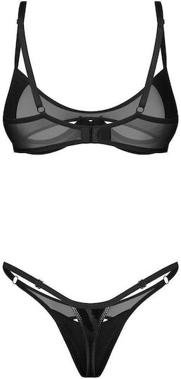 Obsessive Rolleya 2-Piece Lingerie Set Black Ob9657
