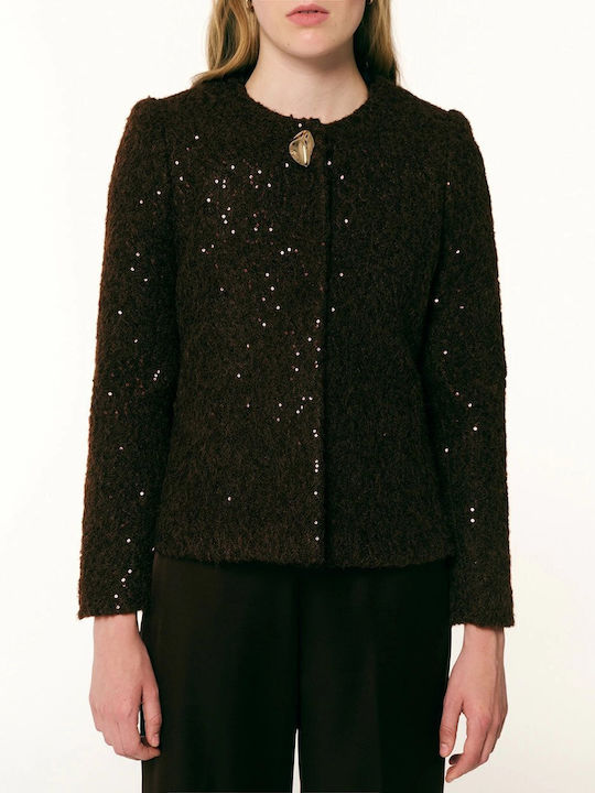 Forel Women's Brown Sequin Blazer
