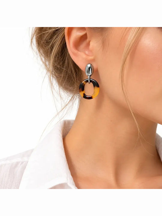 Silver Tortoiseshell Women's Earrings Silverline 0130384802/tortoiseshell Silver White 0130384801 Silver Tortoiseshell Women's Earrings Silverline 0130384802/tortoiseshell Silver White 0130384801