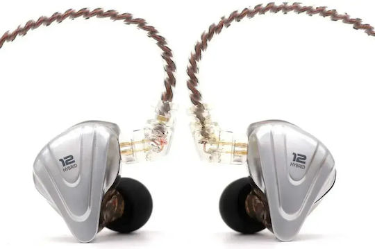 Zar Fără Microfon Căști In-ear Handsfree cu Mufă de 3,5 mm Argintii