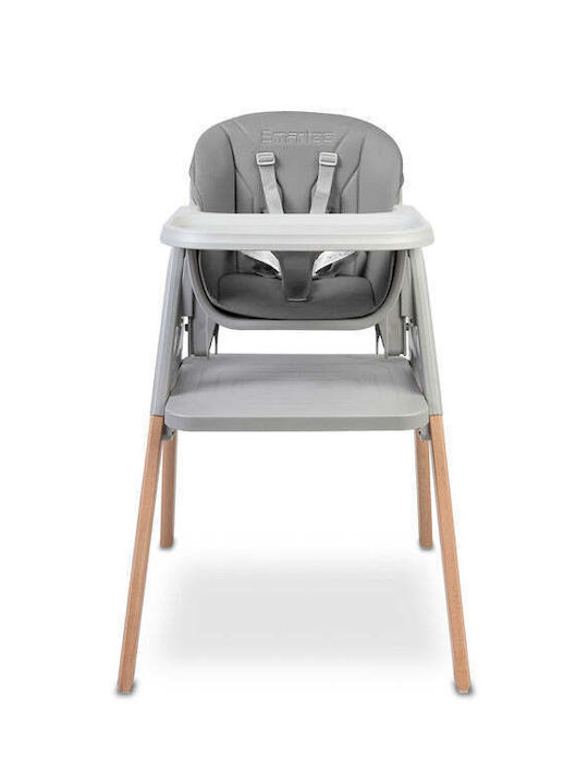 Caretero 3-in-1-Babyhochstuhl mit Höhenverstellung in Grau
