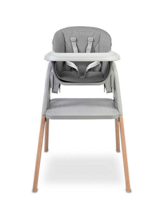 Caretero 3-in-1-Babyhochstuhl mit Höhenverstellung in Grau
