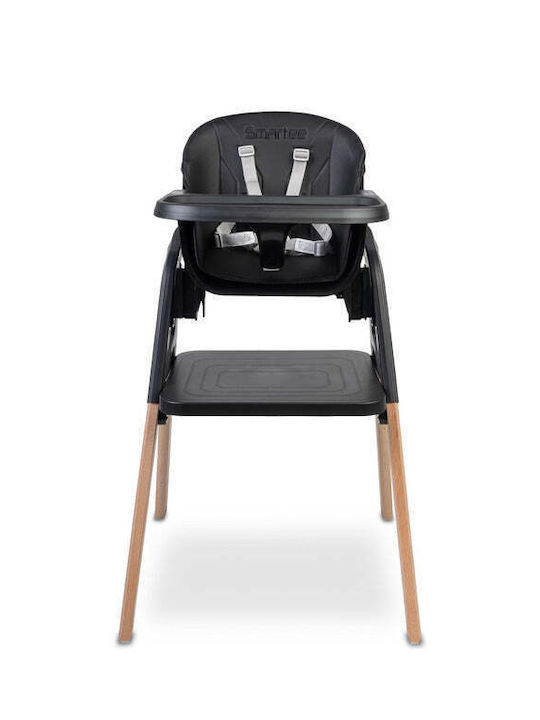 Caretero 3-in-1-Babyhochstuhl mit Höhenverstellung Schwarz