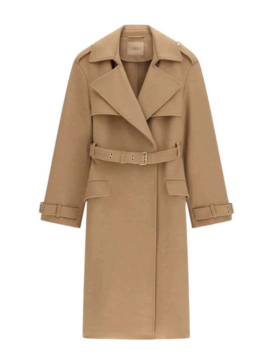 Damen-Gabardinemantel Braun