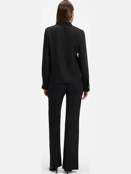 Elka Long Sleeve Women's Shirt Black Striped