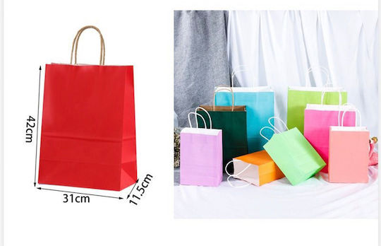 Red Paper Christmas Gift Bag 42x11.5x31cm