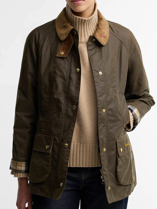 Barbour Icons Beadnell Wax Women's Winter Jacket Beech/Birchwood
