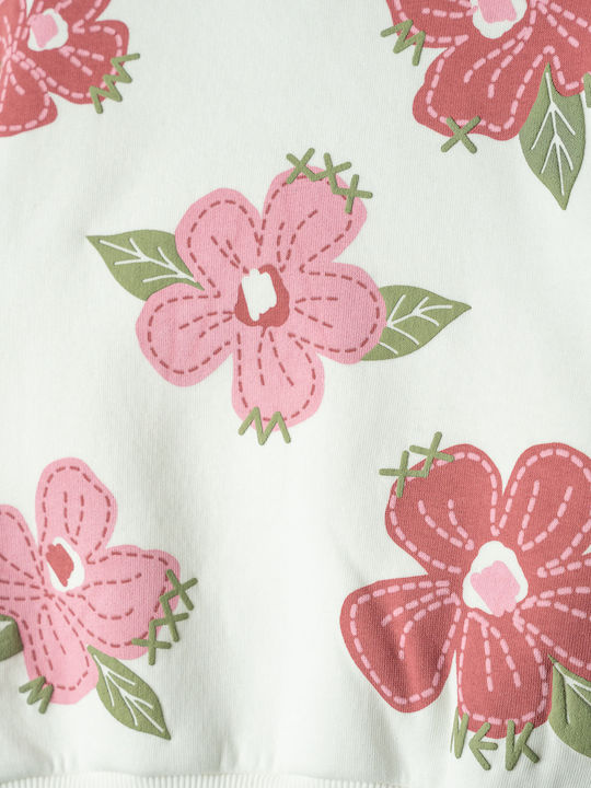 Nek Kids Wear Детски комплект анцуг в екрю и цвят гнила ябълка, 2 части