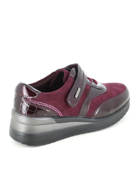 Women's Burgundy Sneakers 197/312-46_Burgundy
