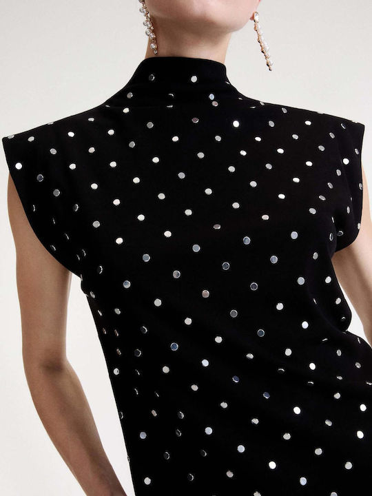 Mllfuxia Women's Sleeveless Black Blouse