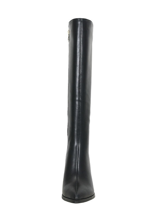Borgel Black Leather Women's Boots