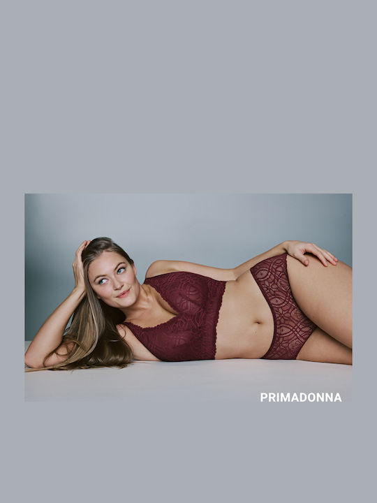 Evening Red Minimizer Bra without Padding & without Underwire