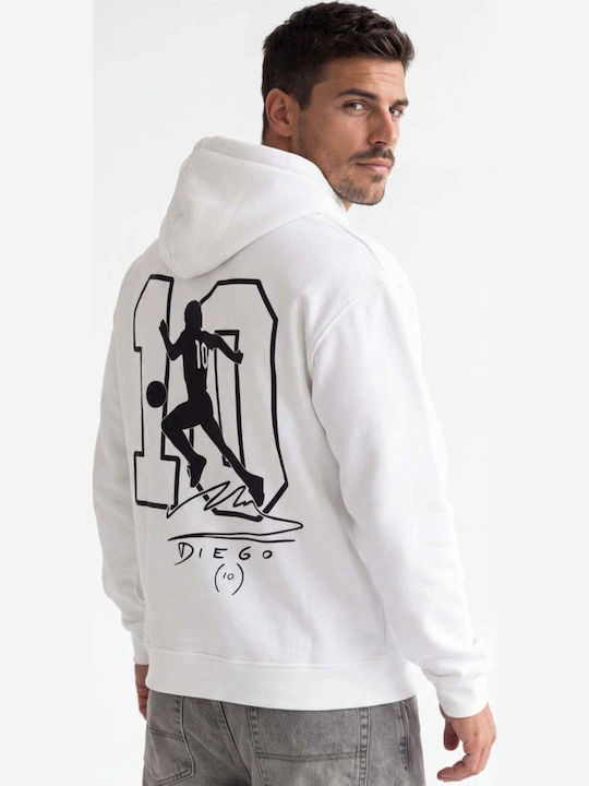 Diego Sweatshirt with Hood White