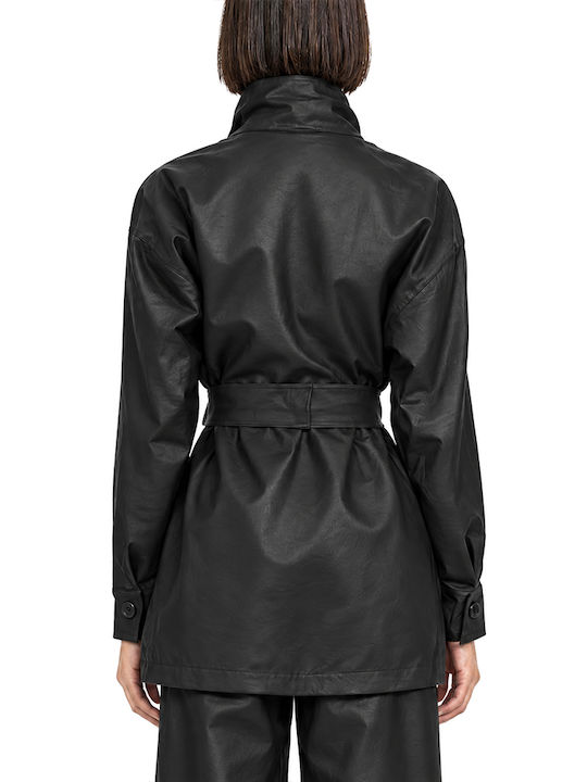 Moutaki Lange Damen-Winterjacke Black