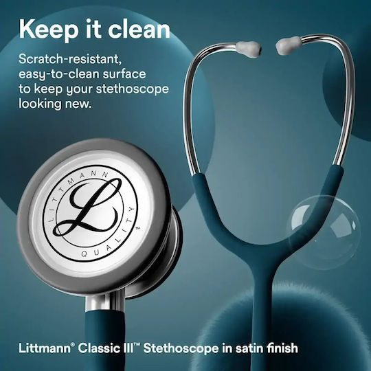 3M Littmann Classic III Stethoscope with Double Chestpiece Blue