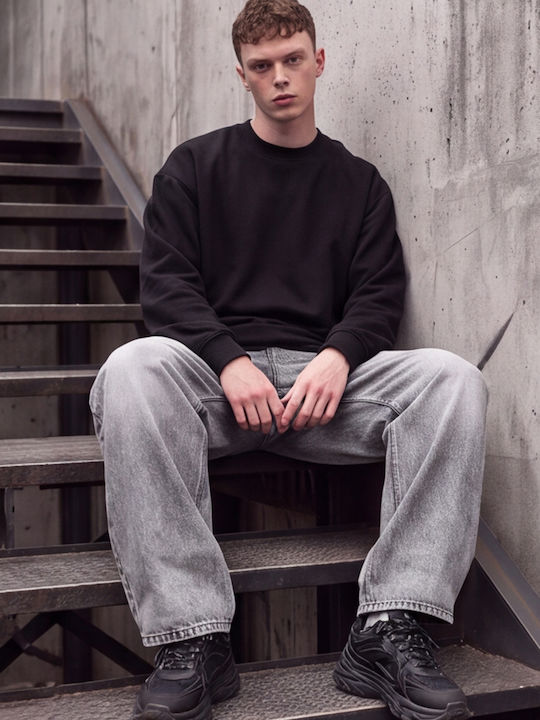 Men's Loose Baggy Fit Grey Jeans