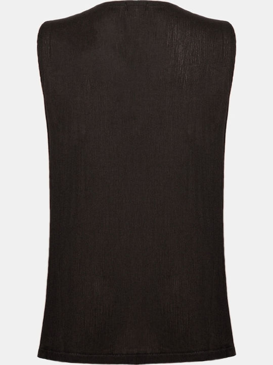 Ethnische Weste mit Stickerei Größe L XL Schwarz Ethnische Weste mit Stickerei Größe L XL Schwarz
