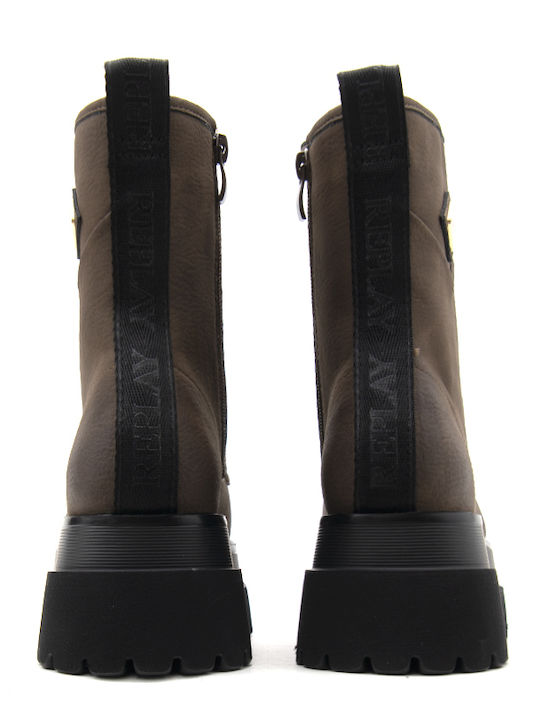 Any Icon Women's Biker Ankle Boots Brown