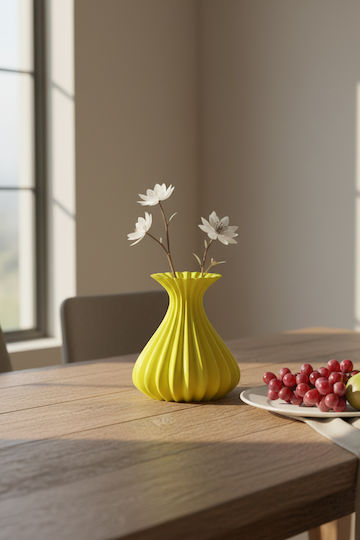 SteweHome Vază Decorativă Galbenă