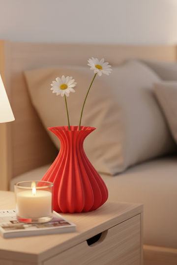 SteweHome Vază Decorativă Roșie