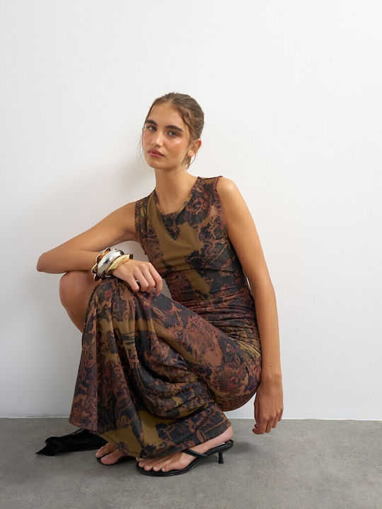 Лятна Макси Рокля Downtown Brown